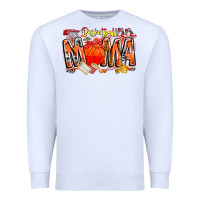 White basketball mama Premium Sweatshirt - CowhideDigitalArt