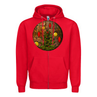 Red christmas Zipper Hoodie - BundleAndBundleShop