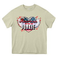 Mossy American junkie Heavy Core Tee - NancyCooperArtShop