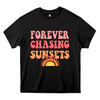 Black forever chasing sunsets Heavy Core Tee - JahusDesignShop