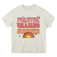 Cream forever chasing sunsets Heavy Core Tee - JahusDesignShop