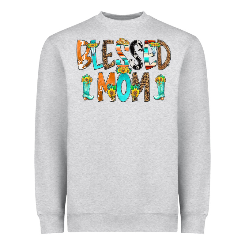 Blessed Mom Heavyweight Sweatshirt by CowCowDesign | Teevron