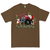 Cacao Merry Christmas Monster Truck Premium Tee - MaliasSmallBusiness