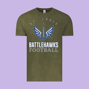 Stl Battlehawks Football! Xfl Vintage Tee Designed By Lanvoart