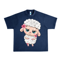 Navy cute sheep Urban Heavy Tee - texasbilliewilder
