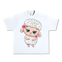 White cute sheep Urban Heavy Tee - texasbilliewilder