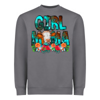 Storm Girl Mama Flowers Cow Heavyweight Sweatshirt - CowCowDesign
