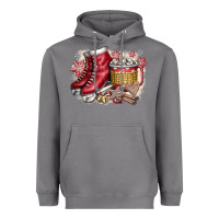 Storm Christmas Ice Skating Heavyweight Hoodie - CowhideDigitalArt