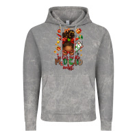 Cloud Rock Santa's Favorite Medicaid Analyst Afro Messy Bun Vintage Hoodie - texasbilliewilder
