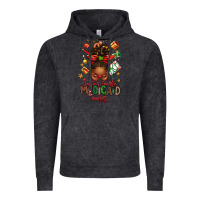 Santa's Favorite Medicaid Analyst Afro Messy Bun Vintage Hoodie | Teevron