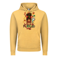 Vintage Mustard Santa's Favorite Medicaid Analyst Afro Messy Bun Vintage Hoodie - texasbilliewilder