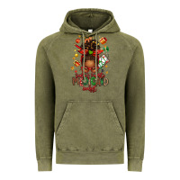 Vintage Olive Santa's Favorite Medicaid Analyst Afro Messy Bun Vintage Hoodie - texasbilliewilder