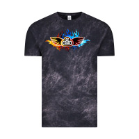 Cloud Black se bikes bmx bicycle on fire sport blue red Vintage Tee - lanVoArt