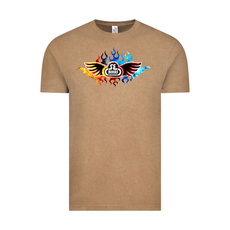 Se Bikes Bmx Bicycle On Fire Sport Blue Red Vintage Tee by lanVoArt | Teevron