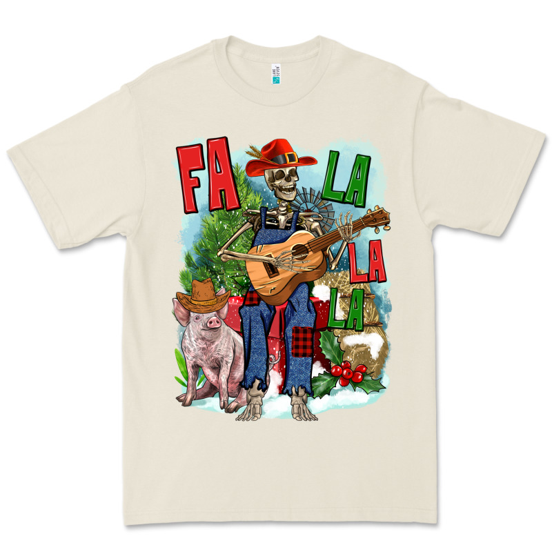 Fa La La La Skeleton Farm Premium Tee by NancyCooperArtShop | Teevron
