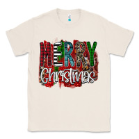 Natural Merry Christmas Buffalo Plaid Leopard Classic Tee - Bettercallsaul
