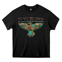 Black aztec free bird Heavy Core Tee - NancyCooperArtShop