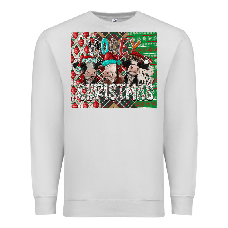 Mooey Christmas Premium Sweatshirt by CowhideDigitalArt | Teevron