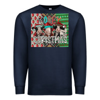 Navy mooey Christmas Premium Sweatshirt - CowhideDigitalArt