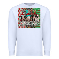 White mooey Christmas Premium Sweatshirt - CowhideDigitalArt