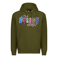 Army Green easter with leopard Premium Hoodie - FaDigitalArtStudio