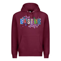 Burgundy easter with leopard Premium Hoodie - FaDigitalArtStudio