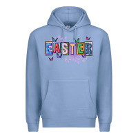 Colony Blue easter with leopard Premium Hoodie - FaDigitalArtStudio
