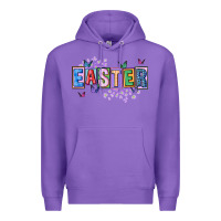 Purple easter with leopard Premium Hoodie - FaDigitalArtStudio