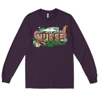 Plum Easter egg Nurse bunny Easter Day Long Sleeve Tee - HowdyJamesFarm