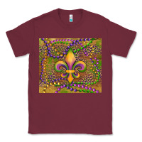 Burgundy mardi gras fleur de lis Classic Tee - RanaPortraitStore