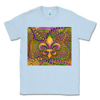 Dusty Blue mardi gras fleur de lis Classic Tee - RanaPortraitStore