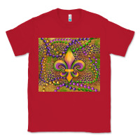 Red mardi gras fleur de lis Classic Tee - RanaPortraitStore