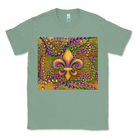 Sage mardi gras fleur de lis Classic Tee - RanaPortraitStore