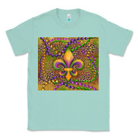 Seafoam mardi gras fleur de lis Classic Tee - RanaPortraitStore