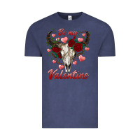 Vintage Denim be my valentine bull skull Vintage Tee - RanaPortraitStore