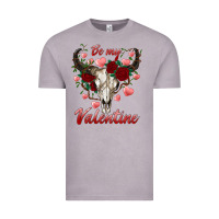 Vintage Zinc be my valentine bull skull Vintage Tee - RanaPortraitStore
