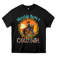 Black shoulda been a cowgirl Heavy Core Tee - MaliasSmallBusiness