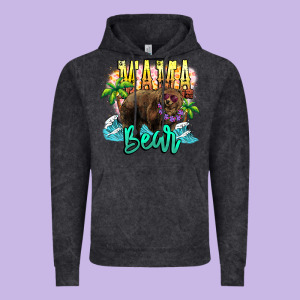 Mama Bear Summer Vintage Hoodie Designed By Nancycooperartshop