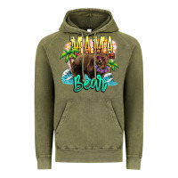 Vintage Olive Mama bear summer Vintage Hoodie - NancyCooperArtShop