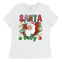 White Santa baby Christmas Ladies Tee - NancyCooperArtShop