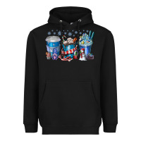 Black Christmas Coffee Heavyweight Hoodie - CowhideDigitalArt