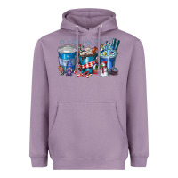 Lavender Christmas Coffee Heavyweight Hoodie - CowhideDigitalArt