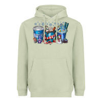 Matcha Christmas Coffee Heavyweight Hoodie - CowhideDigitalArt