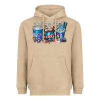 Mushroom Christmas Coffee Heavyweight Hoodie - CowhideDigitalArt