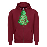 Burgundy green christmas cake Zipper Hoodie - FaDigitalArtStudio