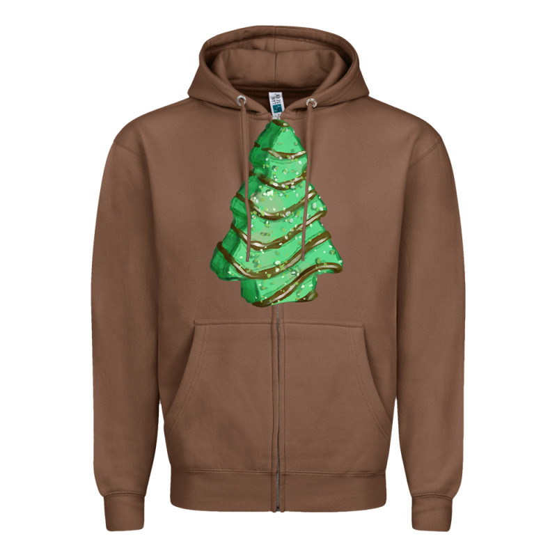 Green Christmas Cake Zipper Hoodie by FaDigitalArtStudio | Teevron