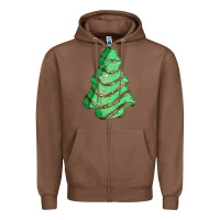 Chestnut green christmas cake Zipper Hoodie - FaDigitalArtStudio