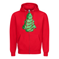 Red green christmas cake Zipper Hoodie - FaDigitalArtStudio