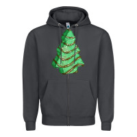 Smoke green christmas cake Zipper Hoodie - FaDigitalArtStudio