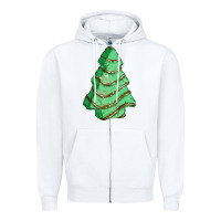 White green christmas cake Zipper Hoodie - FaDigitalArtStudio